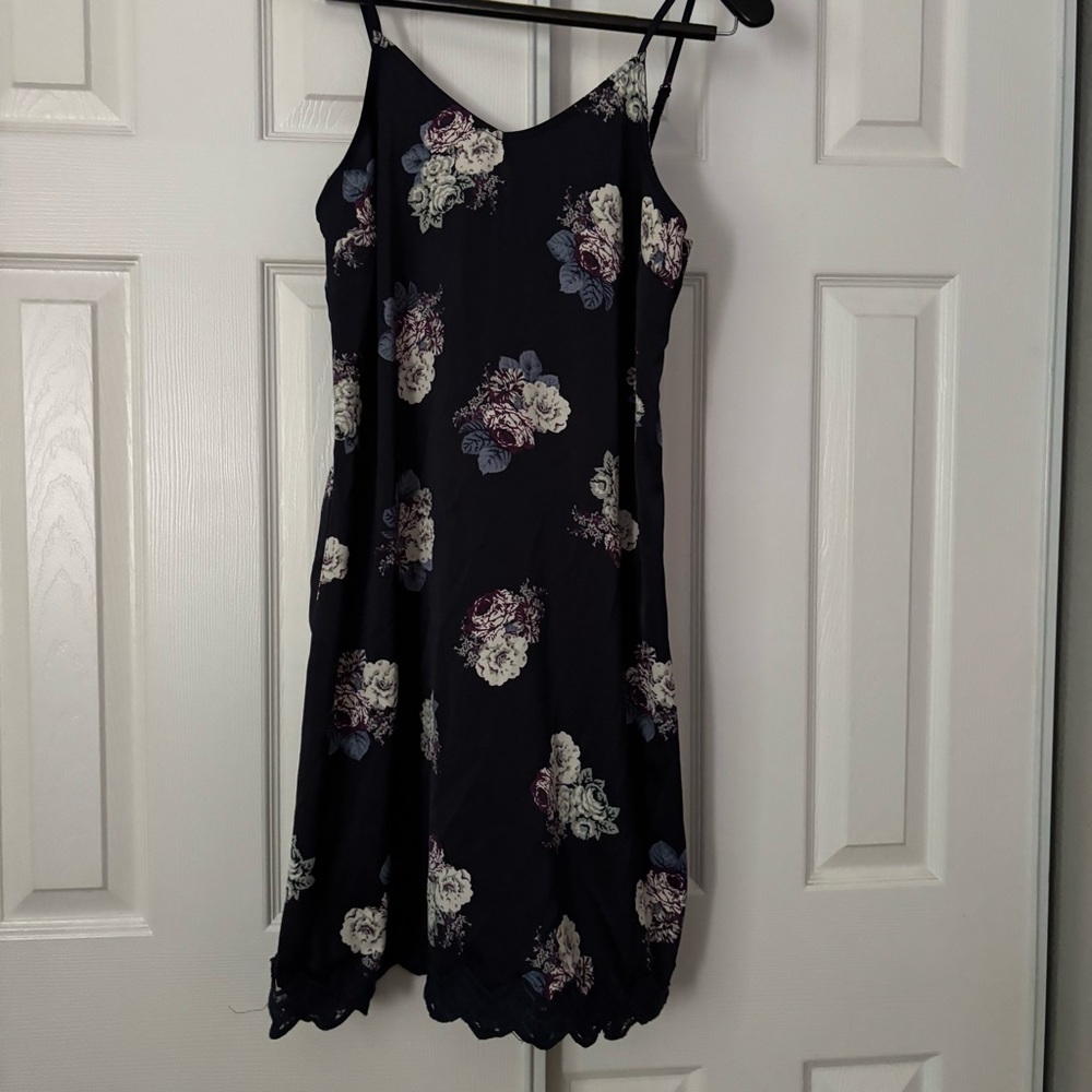 Xhilaration Black Floral Mini Dress
